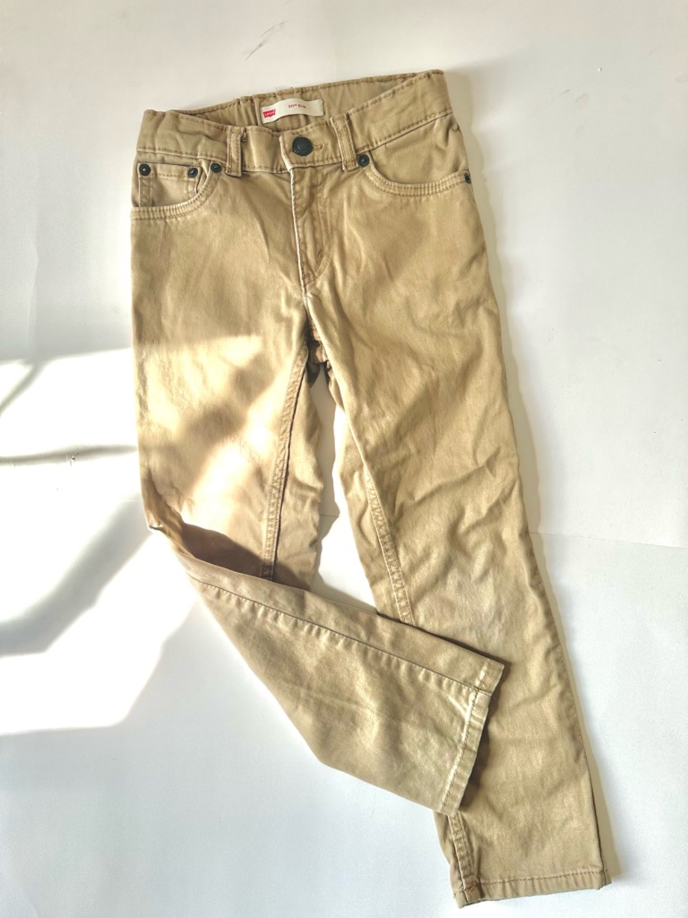 Levi's Kids 7 Year old Tan Slim Cotton Pants.